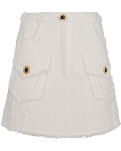 Balmain Cotton Blend Skirt - White