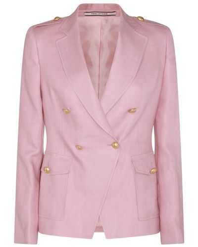 Tagliatore Pink Linen Blazer