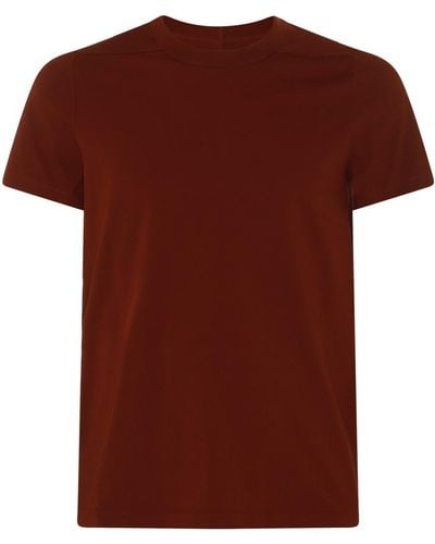 Rick Owens Dark Red Cotton T-shirt - Brown