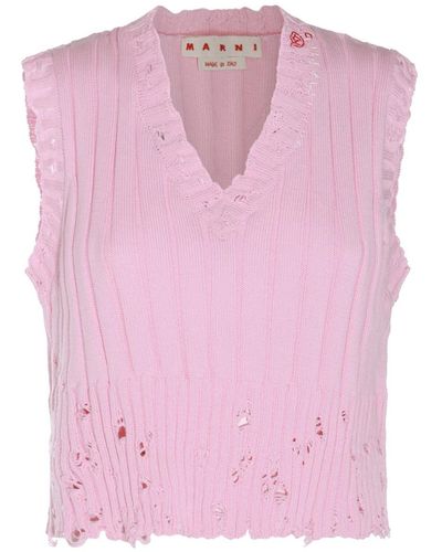 Marni Pink Cotton Jumper