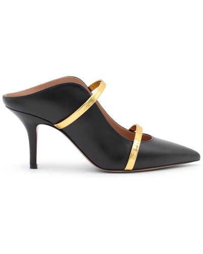 Malone Souliers Black And Gold Leather Maureen Pumps - Blue