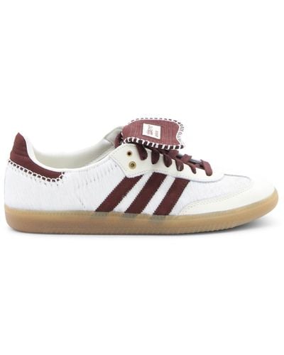 Adidas by Wales Bonner And Bordeaux Leather Samba Trainers - White