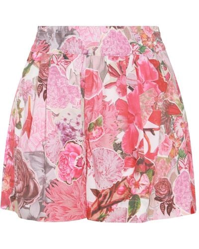 Marni Multicolor Cotton Shorts - Pink