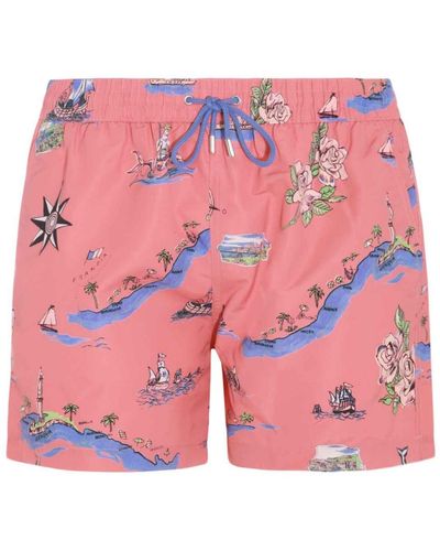 Paul Smith Multicolour Swim Shorts - Pink