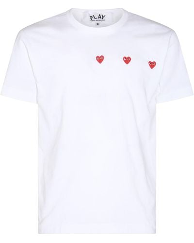 COMME DES GARÇONS PLAY And Red Cotton Play T-shirt - White