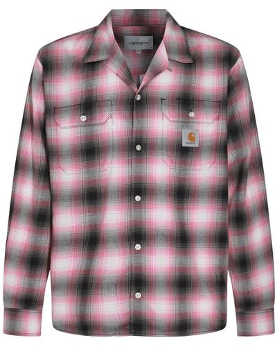 Carhartt Red And Colour Cotton Shirt - Purple