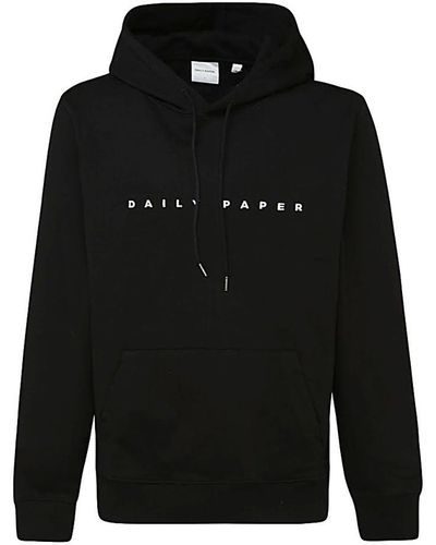 Daily Paper And White Cotton Sweatshirt - Black