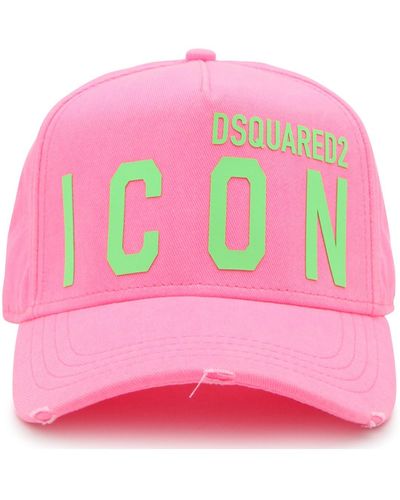 DSquared² And Green Cotton Icon Baseball Cap - Pink
