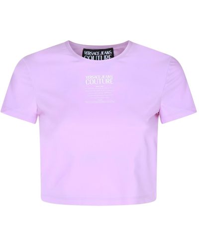 Versace And White T-shirt - Purple