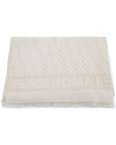 Fendi White Wool Scarves