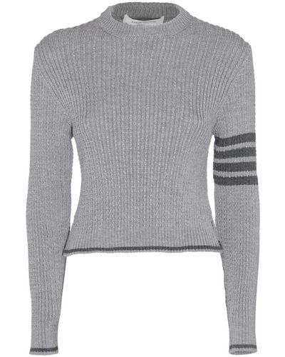 Thom Browne Grey Wool Knitwear