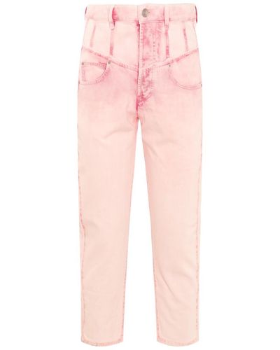 Isabel Marant Cotton Oliviani Jeans - Pink
