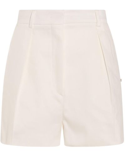 Sportmax White Unico Cotton Shorts