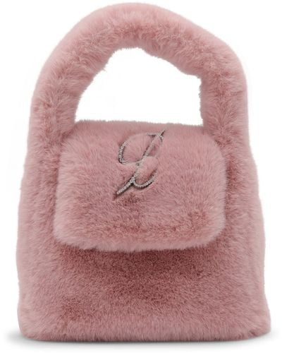 Blumarine Faux Fur Monogram B Bag - Pink