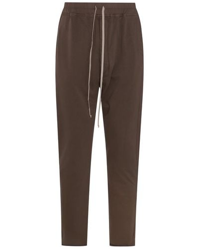 Rick Owens Cotton Trousers - Brown