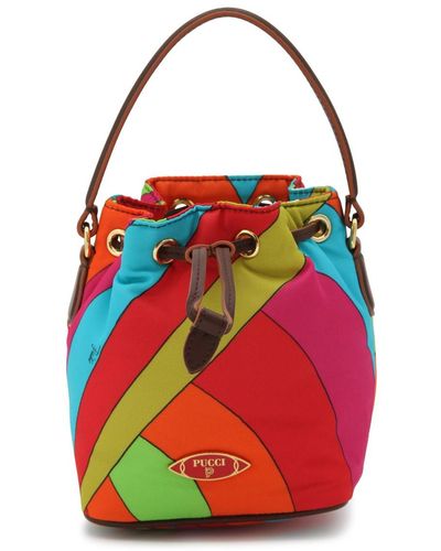 Emilio Pucci Multicolour Yummy Bucket Bag - Red