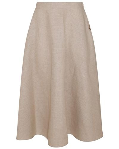 Valentino Garavani Linen Skirt - Brown