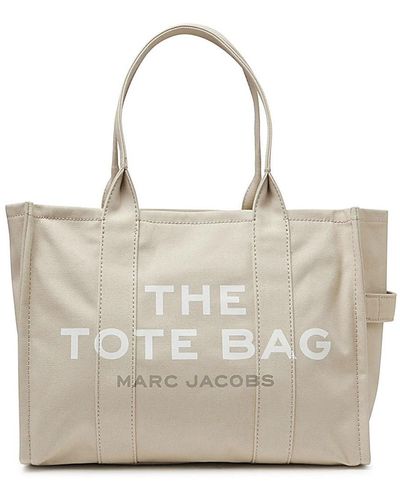 Marc Jacobs And White Canvas Tote Bag - Metallic