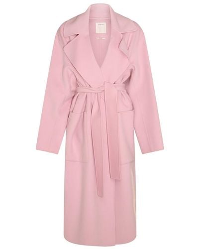 Sportmax Pink Wool Polka Coat
