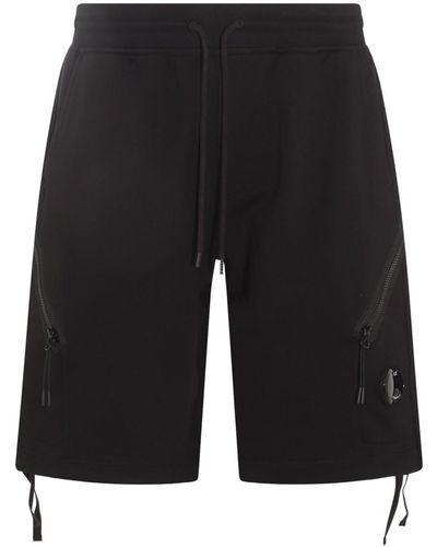 C.P. Company Cotton Shorts - Black