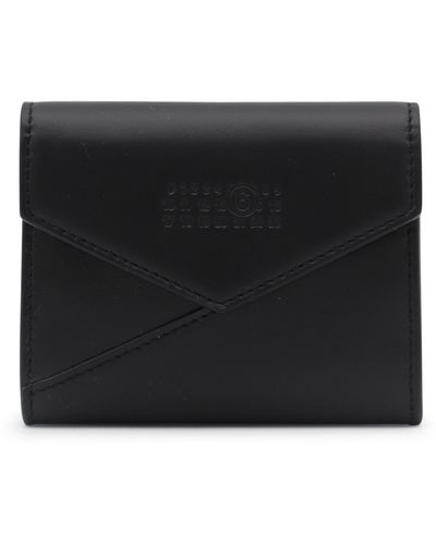 MM6 by Maison Martin Margiela Leather Japanese 6 Wallet - Black