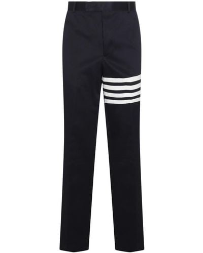 Thom Browne Blue Cotton Trousers