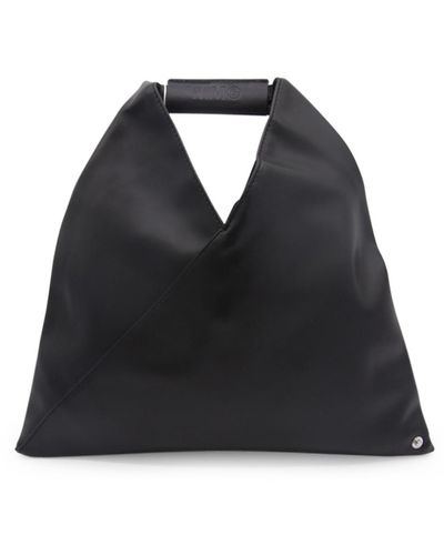 MM6 by Maison Martin Margiela Leather Japanese Tote Bag - Black