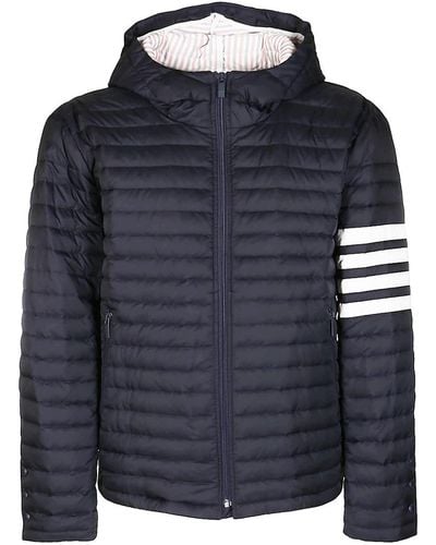 Thom Browne Blue And White Down Jacket