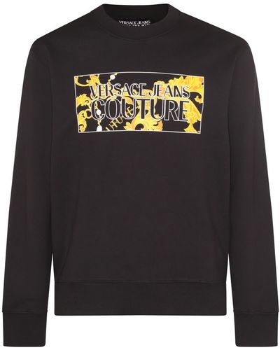 Versace And Yellow Cotton Sweatshirt - Black