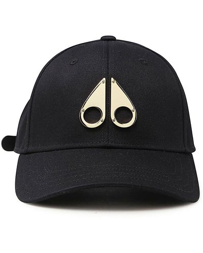 Moose Knuckles And Cotton Logo Icon Baseball Cap - Black