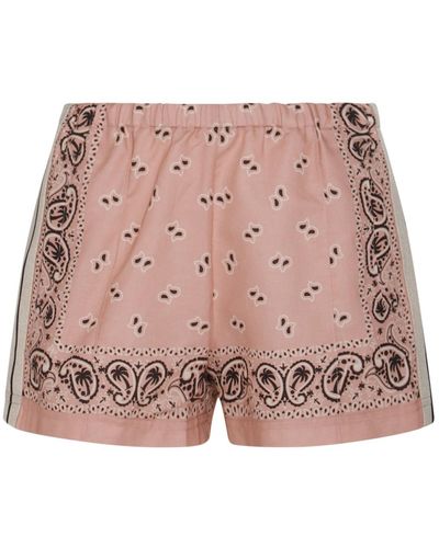 Palm Angels Linen Shorts - Pink