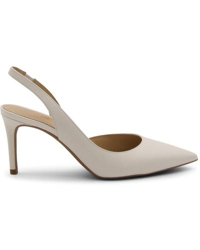 MICHAEL Michael Kors Cream Leather Alina Slingback Court Shoes - White