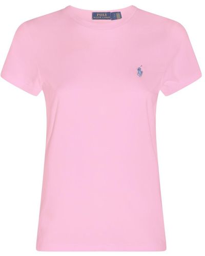 Polo Ralph Lauren Pink And Lilac Cotton T-shirt
