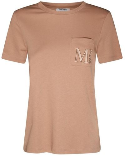 Max Mara Camel Cotton Madera T-shirt - Pink