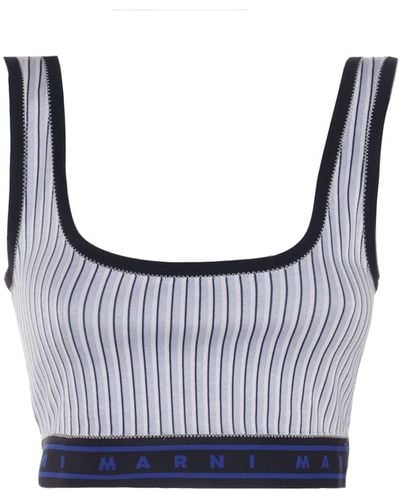 Marni Blue And White Top