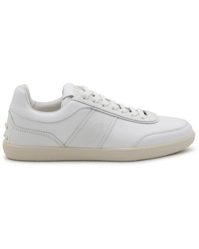 Tod's White Leather Trainers