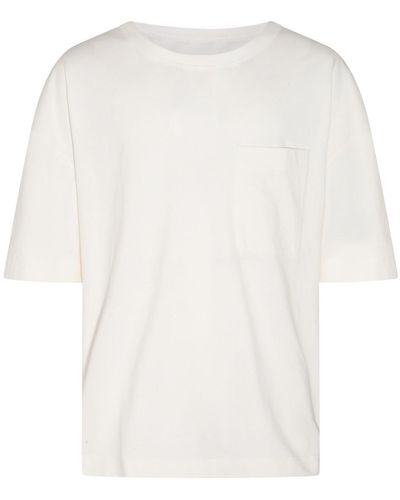 Lemaire White Cotton-linen Blend T-shirt