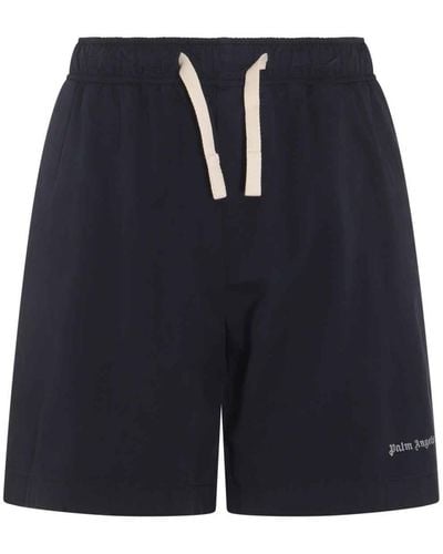 Palm Angels Blue Cotton Shorts