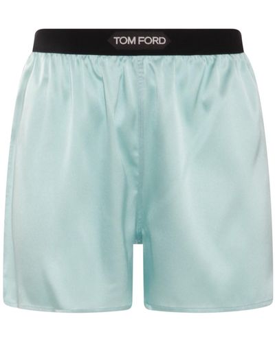 Tom Ford Light Blue Silk Shorts