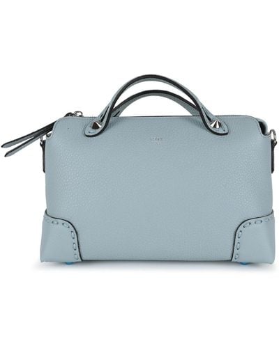 Fendi Light Blue Leather By The Way Medium Tote Bag