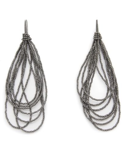 Brunello Cucinelli Silver Tone Metal Earrings - Metallic
