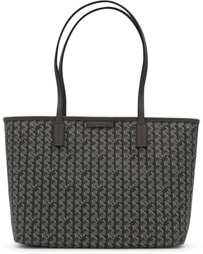 Tory Burch Black Faux Leather Tote Bag