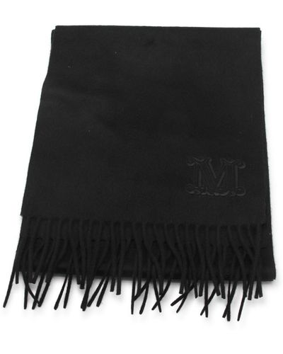 Max Mara Black Wool Scarves