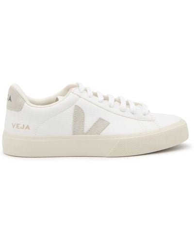 Veja White And Beige Faux Leather Campo Trainers