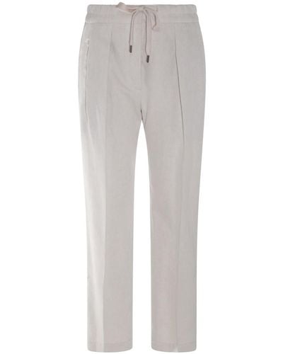 Brunello Cucinelli Cotton Trousers - Grey