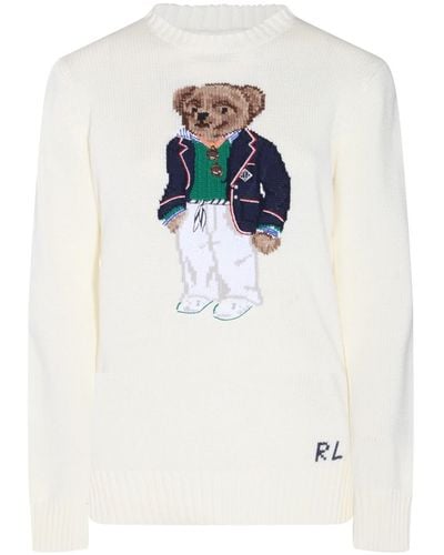 Polo Ralph Lauren Multicolor Cotton Sweater - White