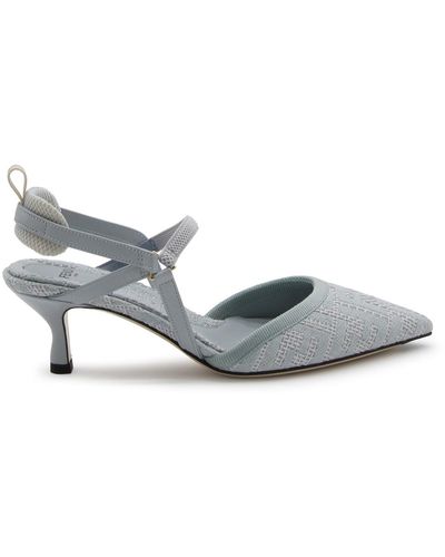 Fendi Cotton Colibri Lite Court Shoes - Grey