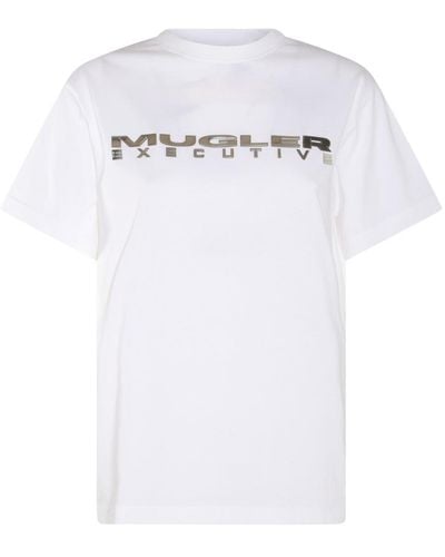 Mugler White Cotton T-shirt
