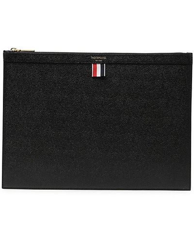 Thom Browne Leather Pouch - Black