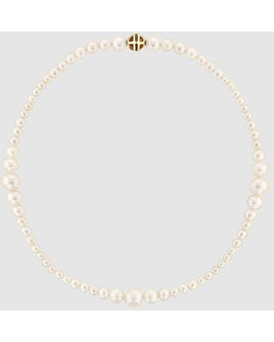 Anine Bing Gradual Pearl Necklace - White
